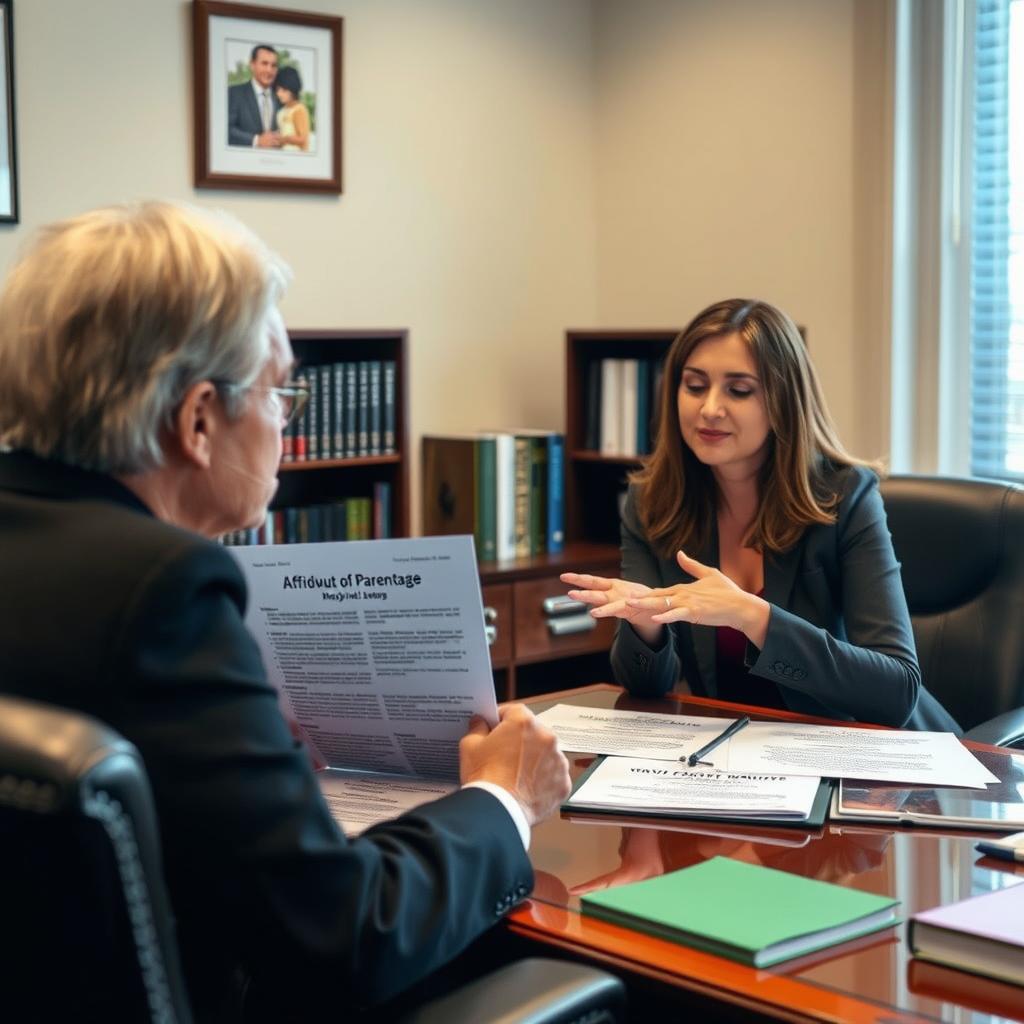affidavit of parentage lawyer Maryland, MD